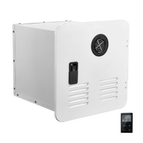 RV Tankless Water Heater, Instant Shower with 15 x 15 inches White Door and Remote Controller, 55000BTU Optimized Comfort Performance Hot Water