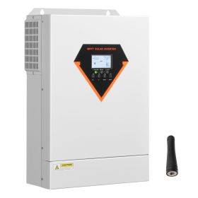 Hybrid Solar Inverter, 6000W, All in One Pure Sine Wave Power Inverter Charger, 48V DC to Single-Phase 220/230V AC