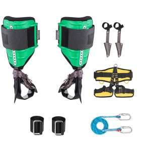 Tree Climbing Spikes Set, Height-Adjustable Tree Climbing Gear with Straps & Spike Protectors, 350 lbs Load Capacity