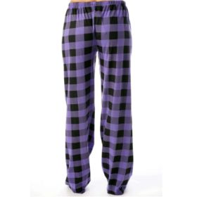 Women's Stretch Plaid Casual Pants With Pockets (Option: Light Purple-S)