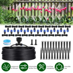 Complete Garden Drip Irrigation System Kit,Drip Irrigation Kit, 75FT Garden Watering System With Adjustable Misting Nozzles For Garden Greenhouse (Option: defaulttitle)