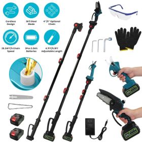 4-in-1 Pole Pruning Shears, Electric Pruning Shears & Pole Saws For Tree Trimming With 7 Adjustable Head Angles,Cordless Pole Shears And Battery (Option: defaulttitle)