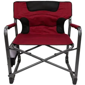 Folding Padded Adult Director Camping Chair (Color: Red)